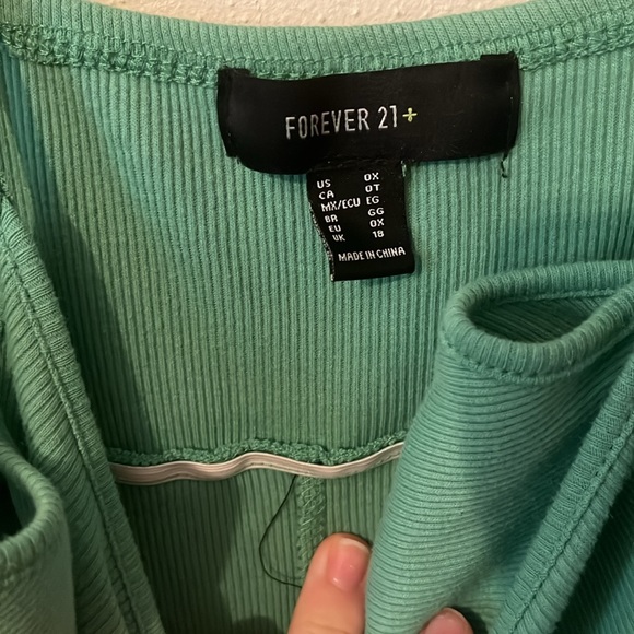 Forever21 + Green Rutched Dress Mini - Picture 5 of 5